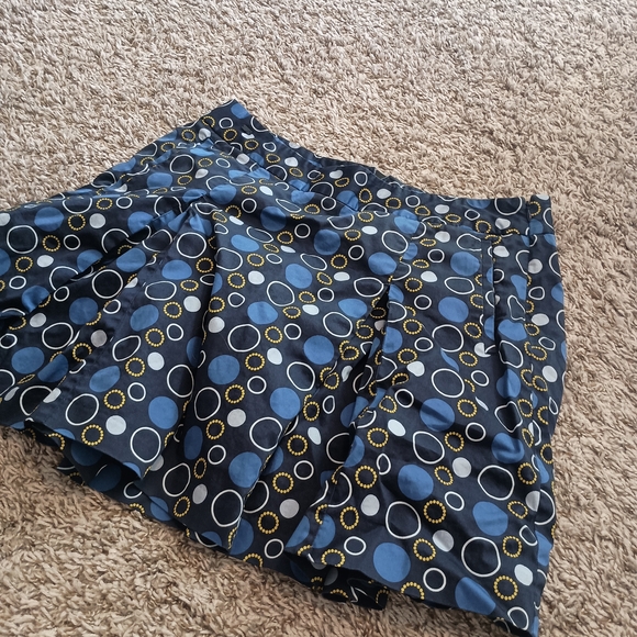Liz Silk Nwot Stylish Blue Polka Dot Skort - Picture 3 of 9